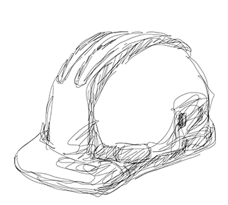 Accidentes de trabajo Ilustración de casco de seguridad, símbolo de accidentes de trabajo