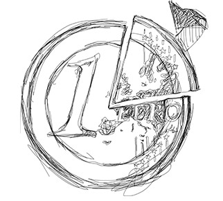 Derecho de la Seguridad Social Dibujo de una moneda de euro con un sector separado, símbolo de seguridad social y prestaciones